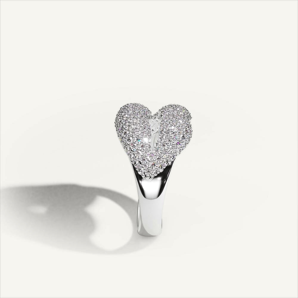 Just Lips Pavé Ring – White Diamonds – retusch