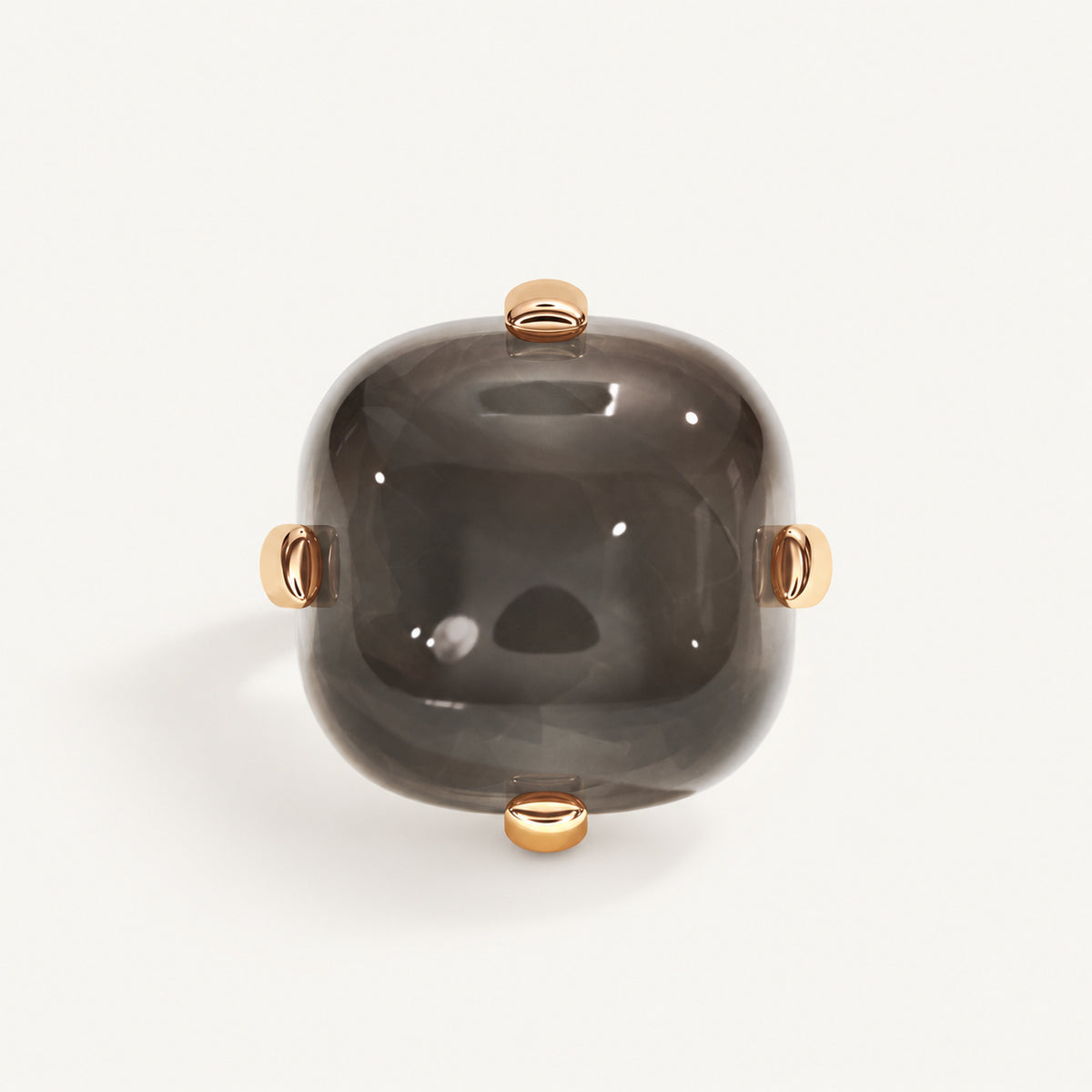 Cushion Bold Smoky Quartz Ring