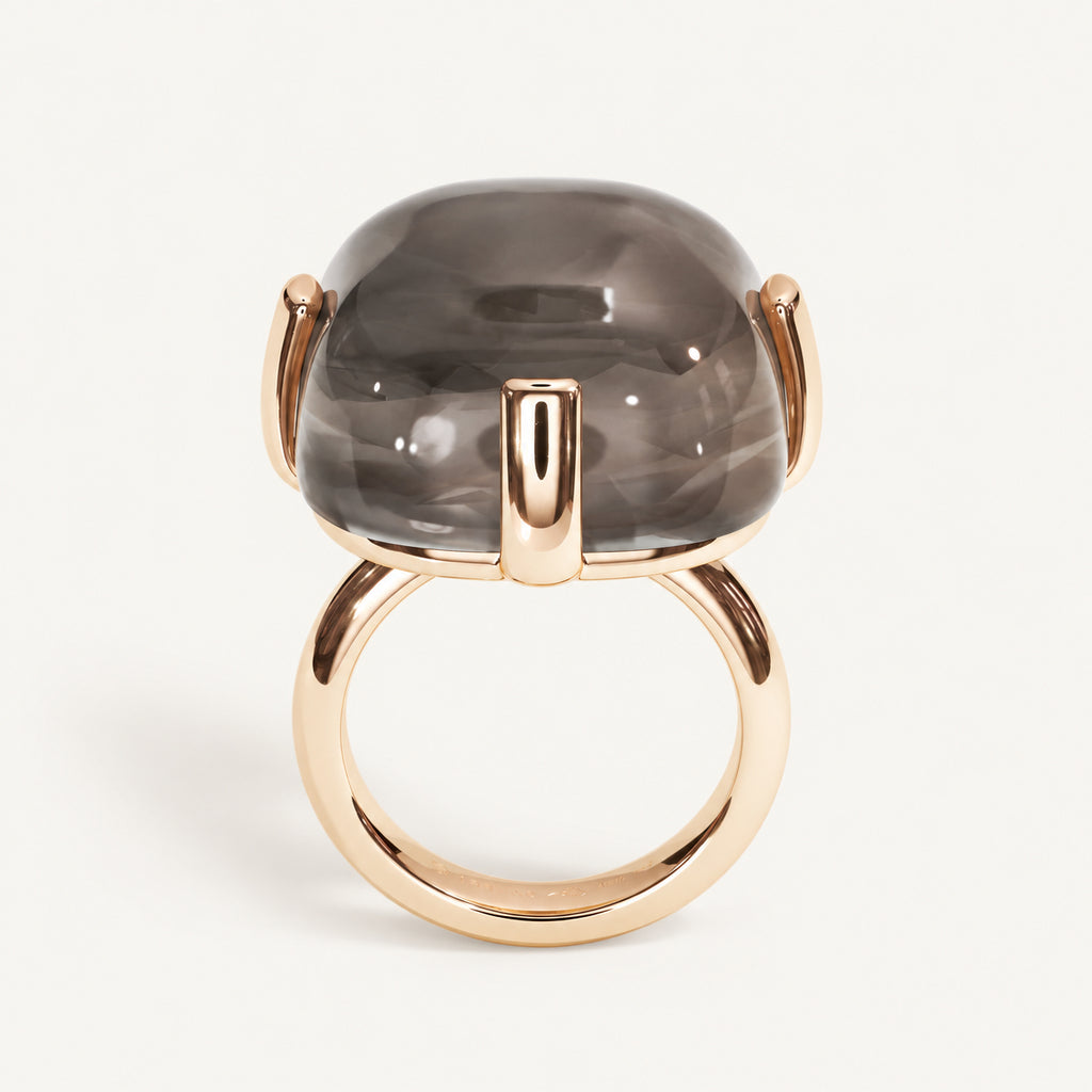 Cushion Bold Smoky Quartz Ring
