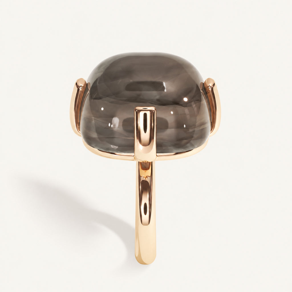 Cushion Bold Smoky Quartz Ring