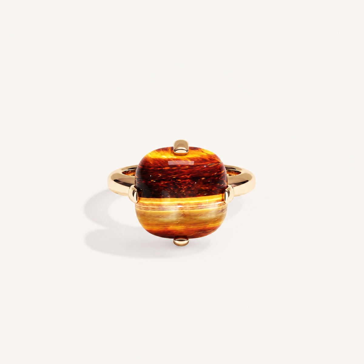 Cushion Petit Tiger Eye Ring