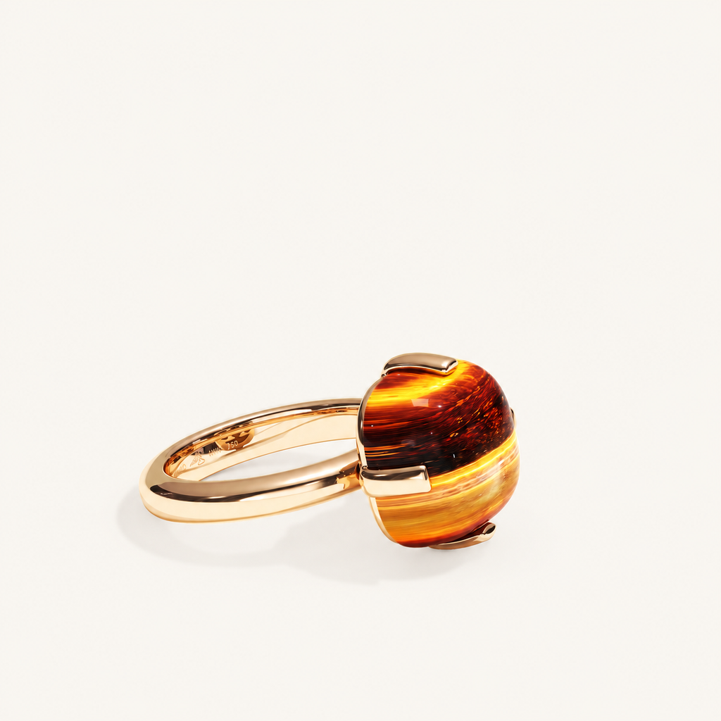 Cushion Petit Tiger Eye Ring