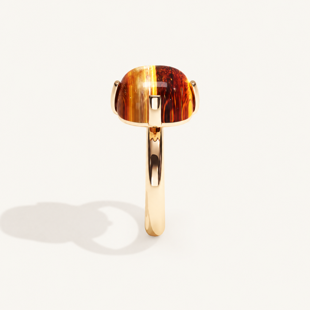 Cushion Petit Tiger Eye Ring