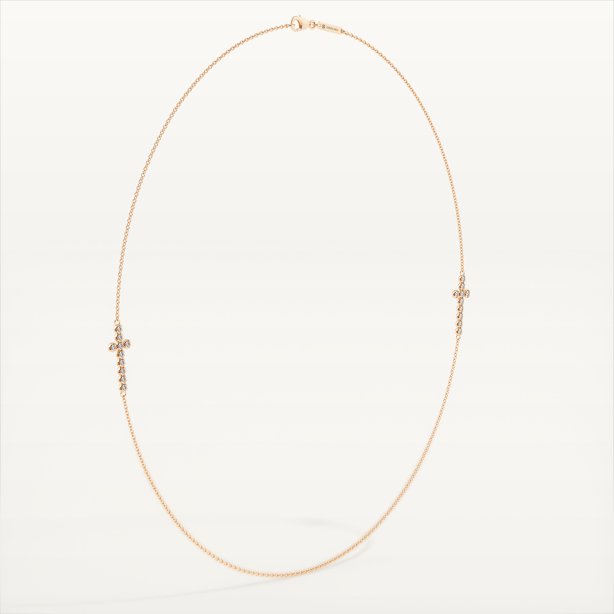 La Croix Double Cross Necklace