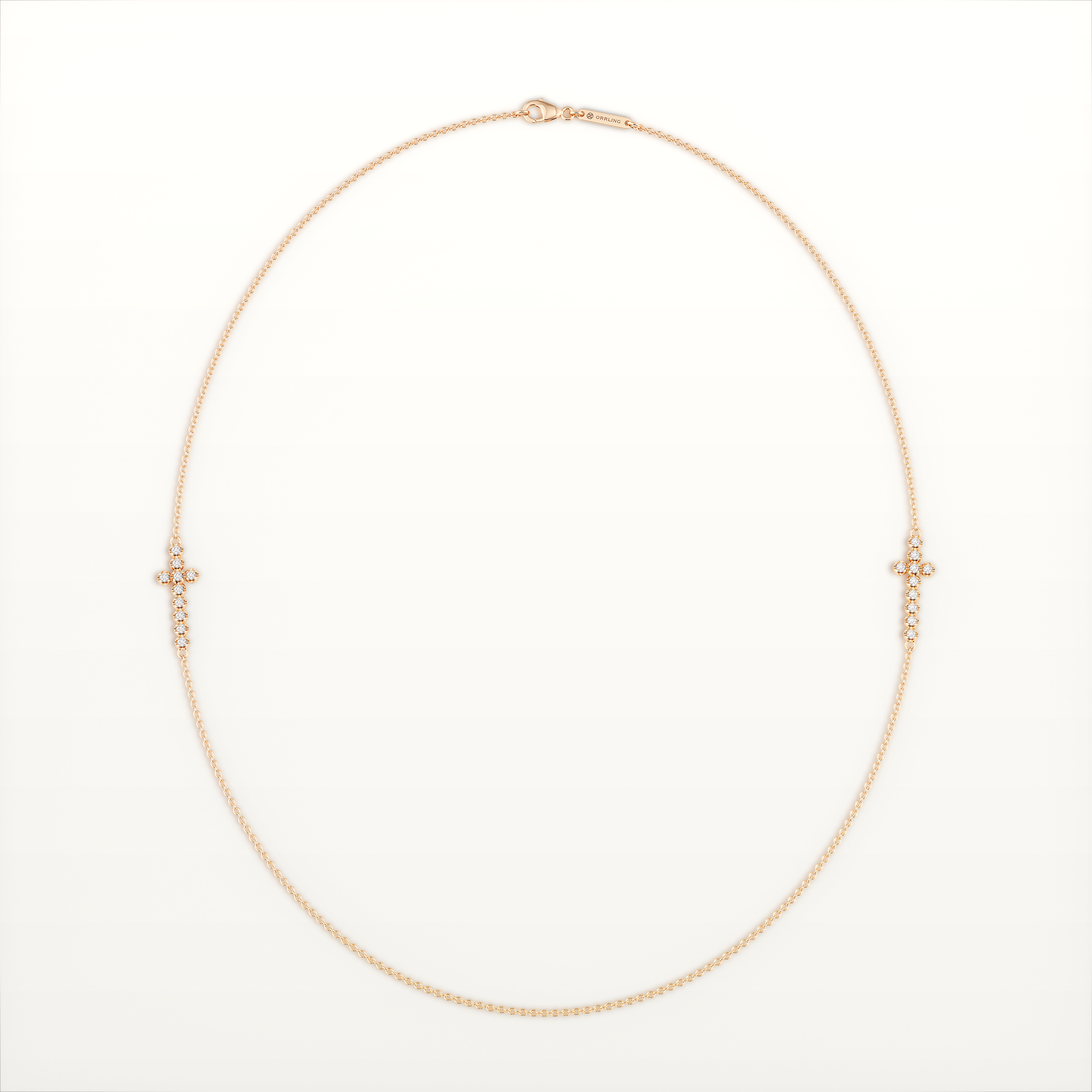 La Croix Double Cross Necklace