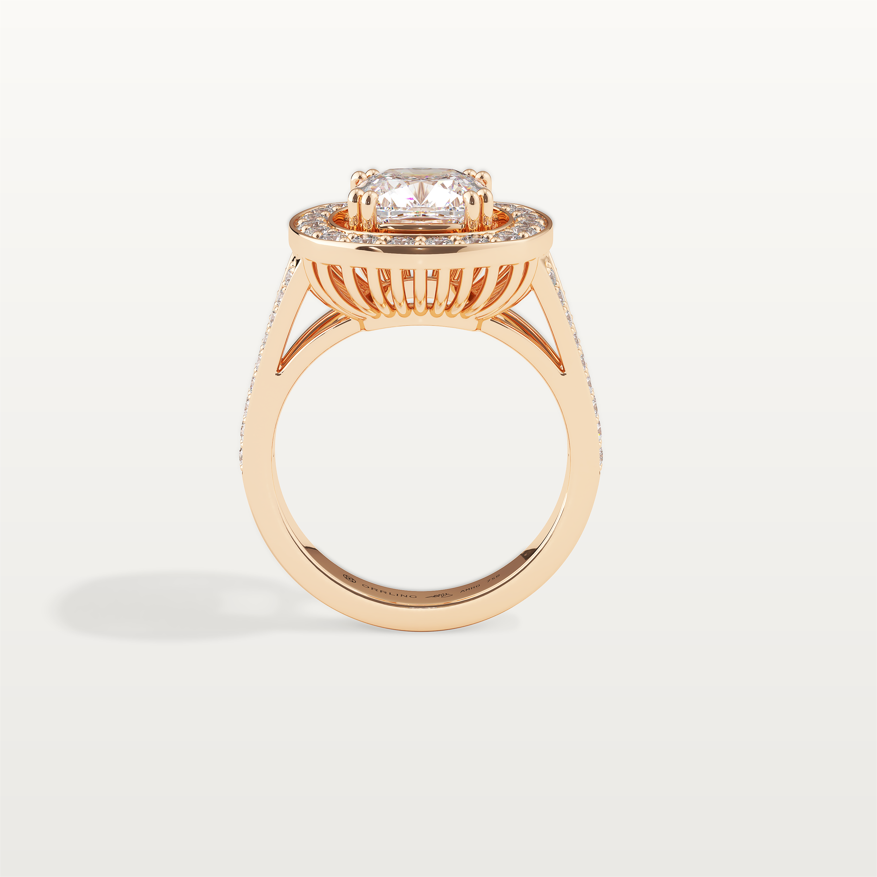 Cusion Halo Diamond Ring