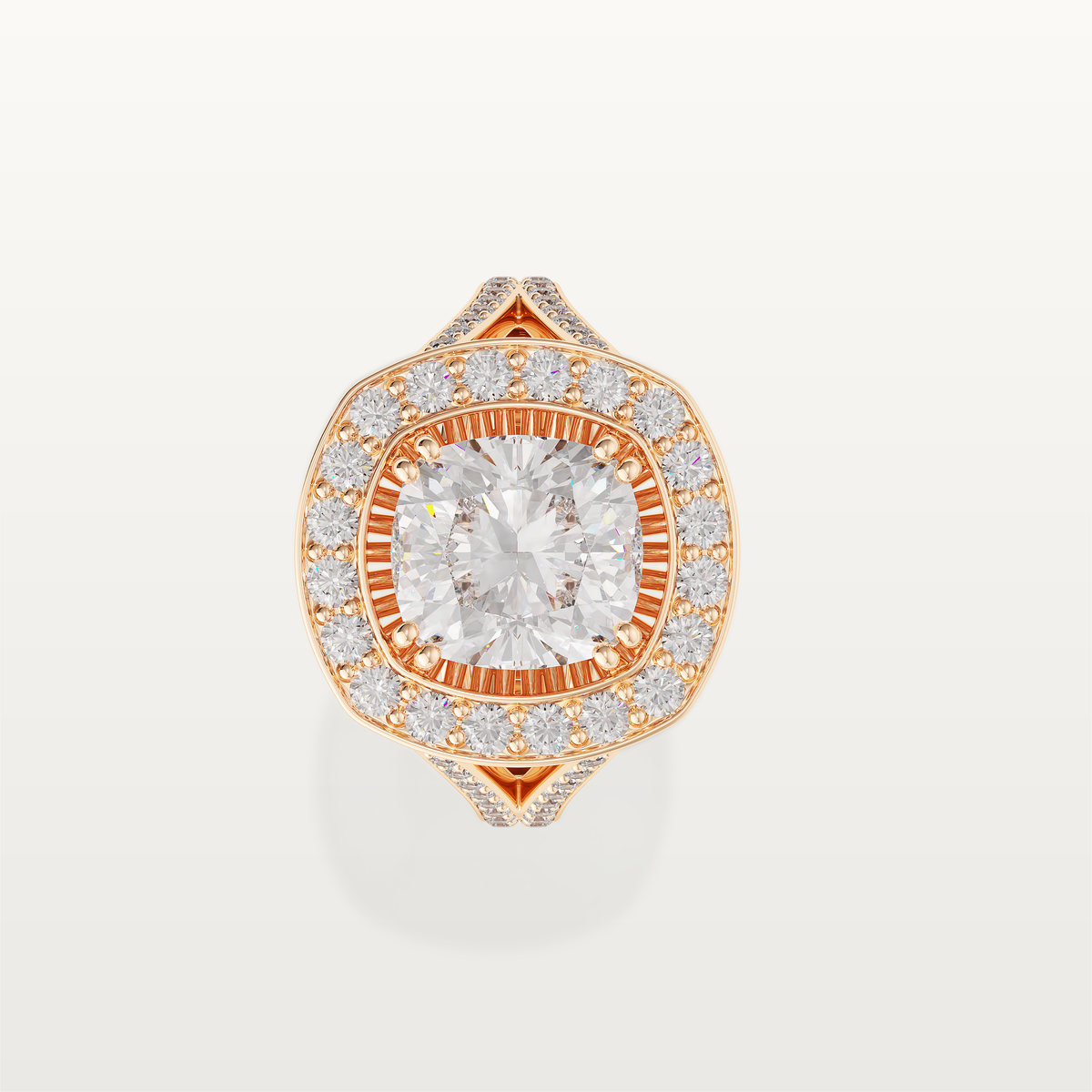 Cusion Halo Diamond Ring