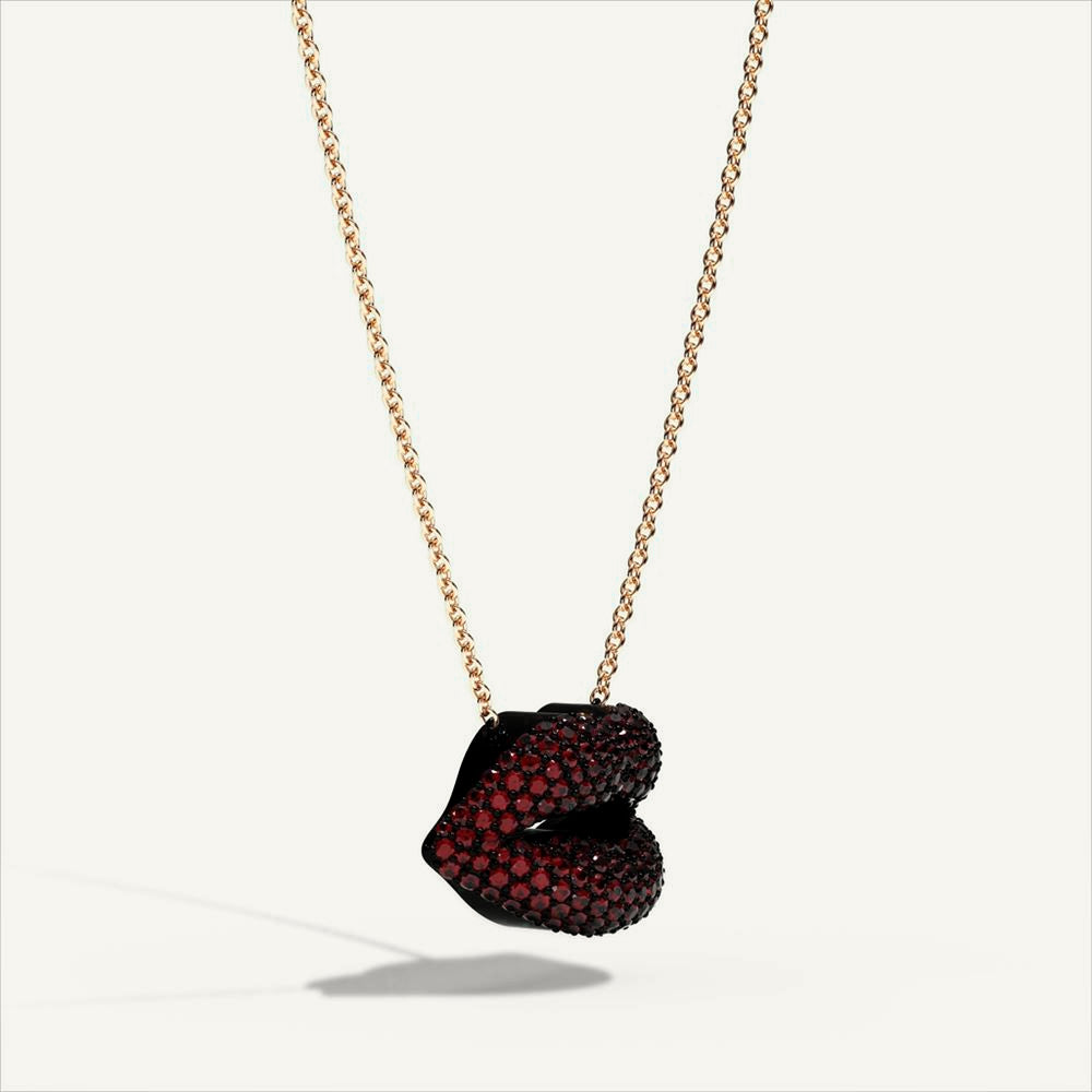Just Lips Ruby Pavé Necklace – retusch