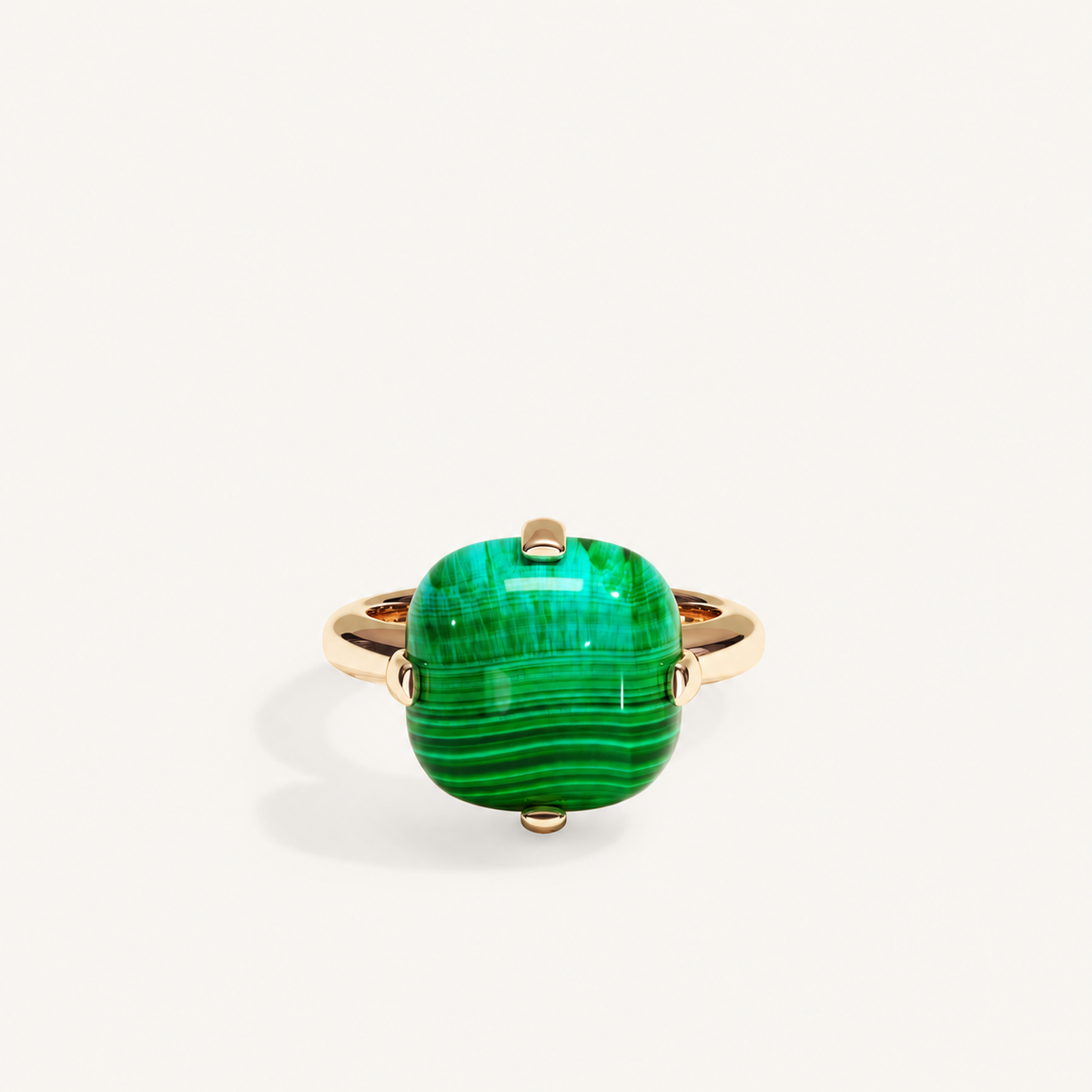 Cushion Petit Malachite Ring