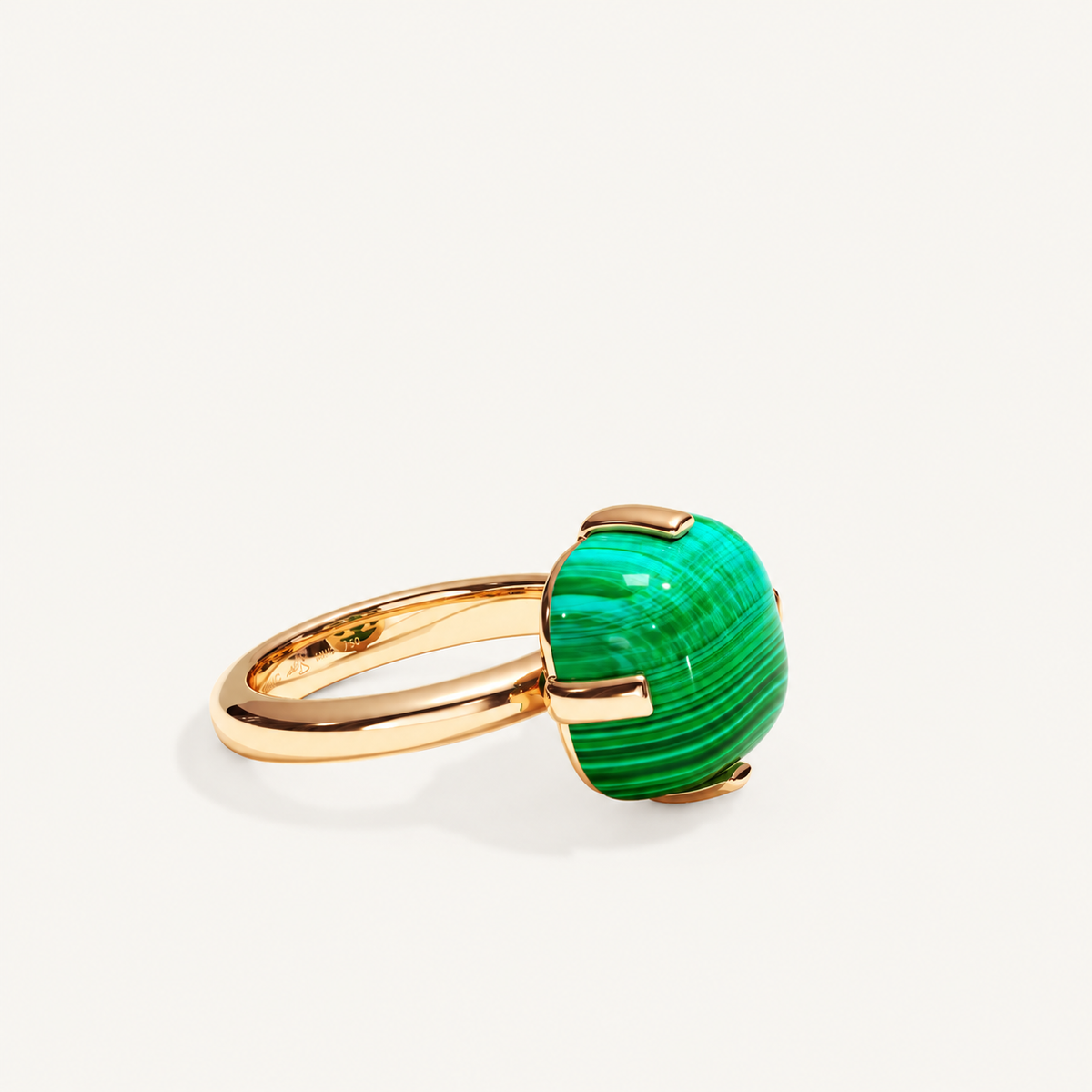 Cushion Petit Malachite Ring