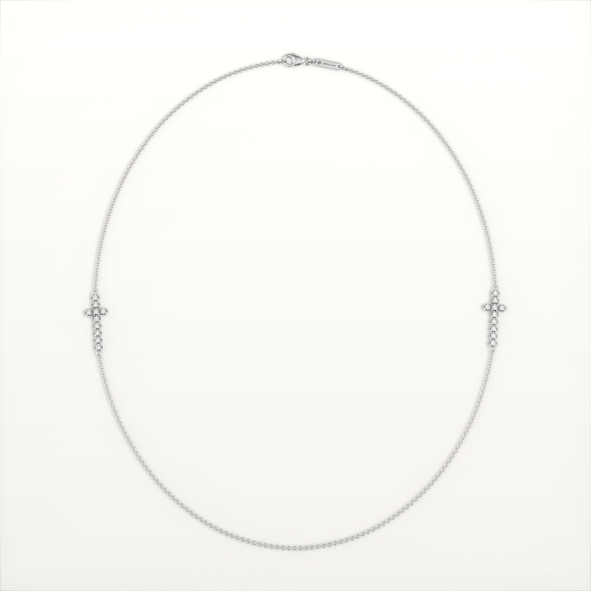 La Croix Double Cross Necklace