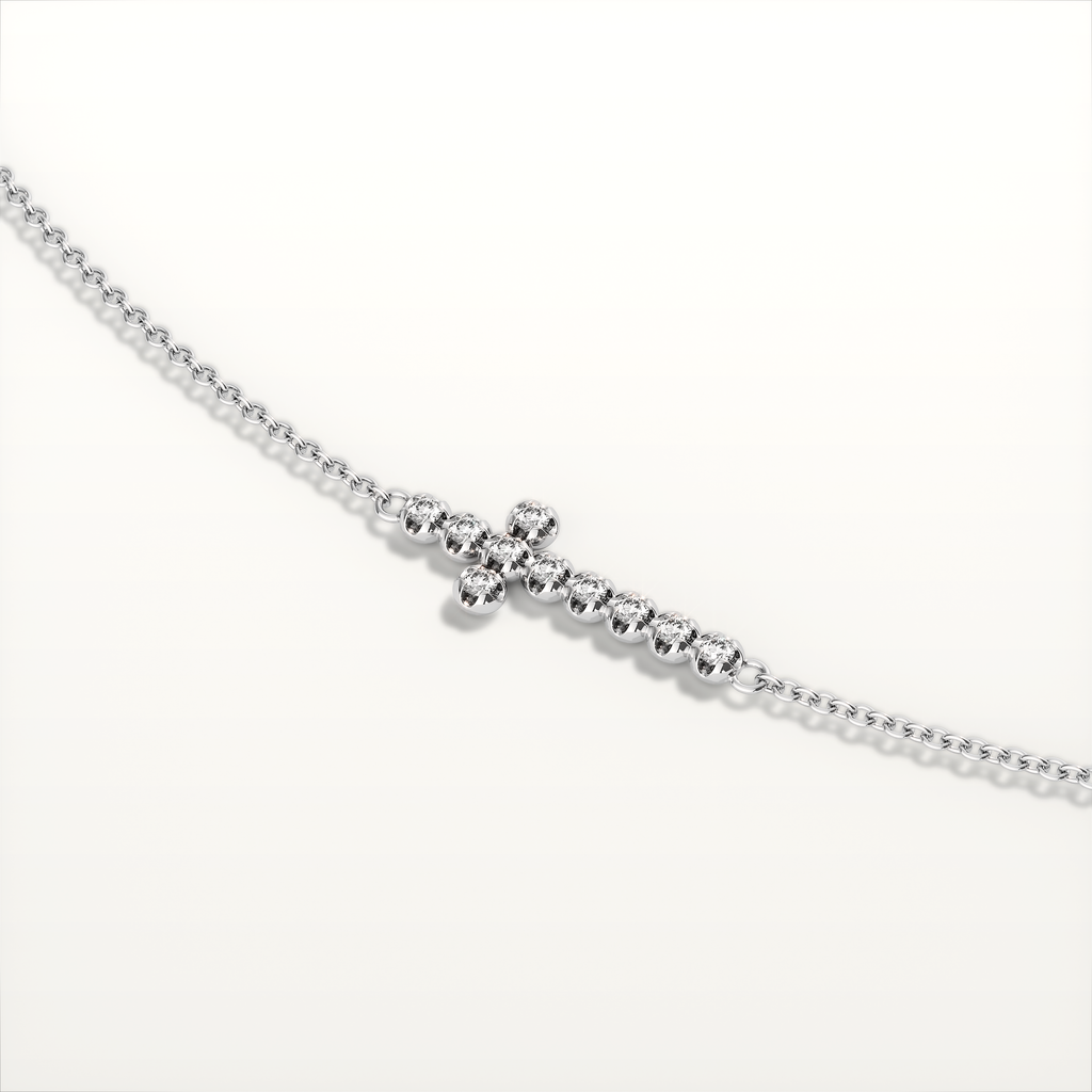 La Croix Double Cross Necklace