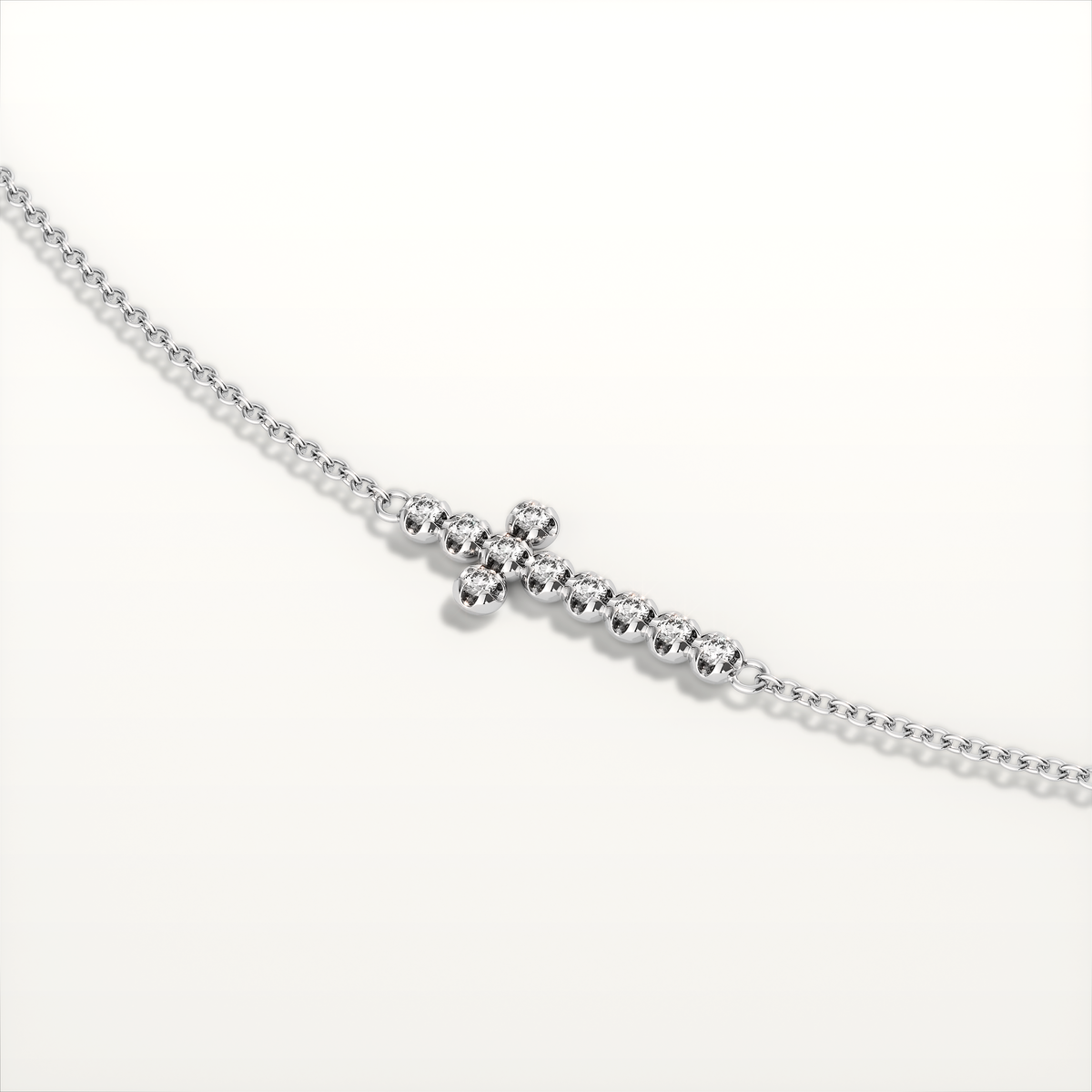 La Croix Double Cross Necklace