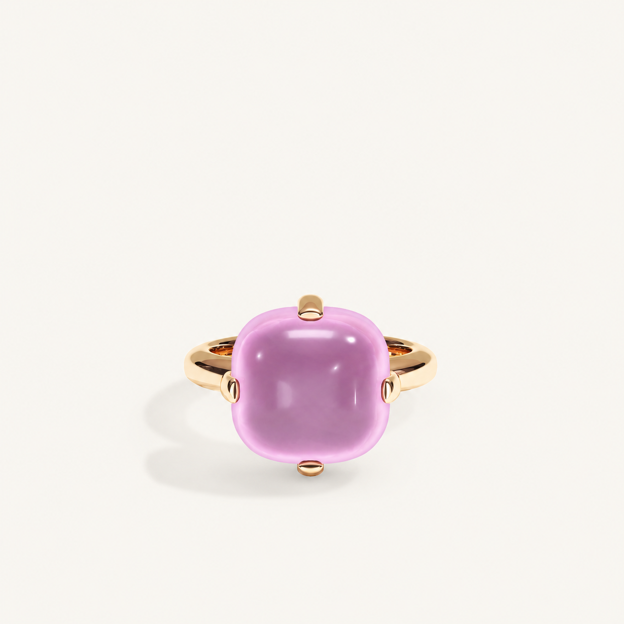 Cushion Petit Rose Quartz Ring