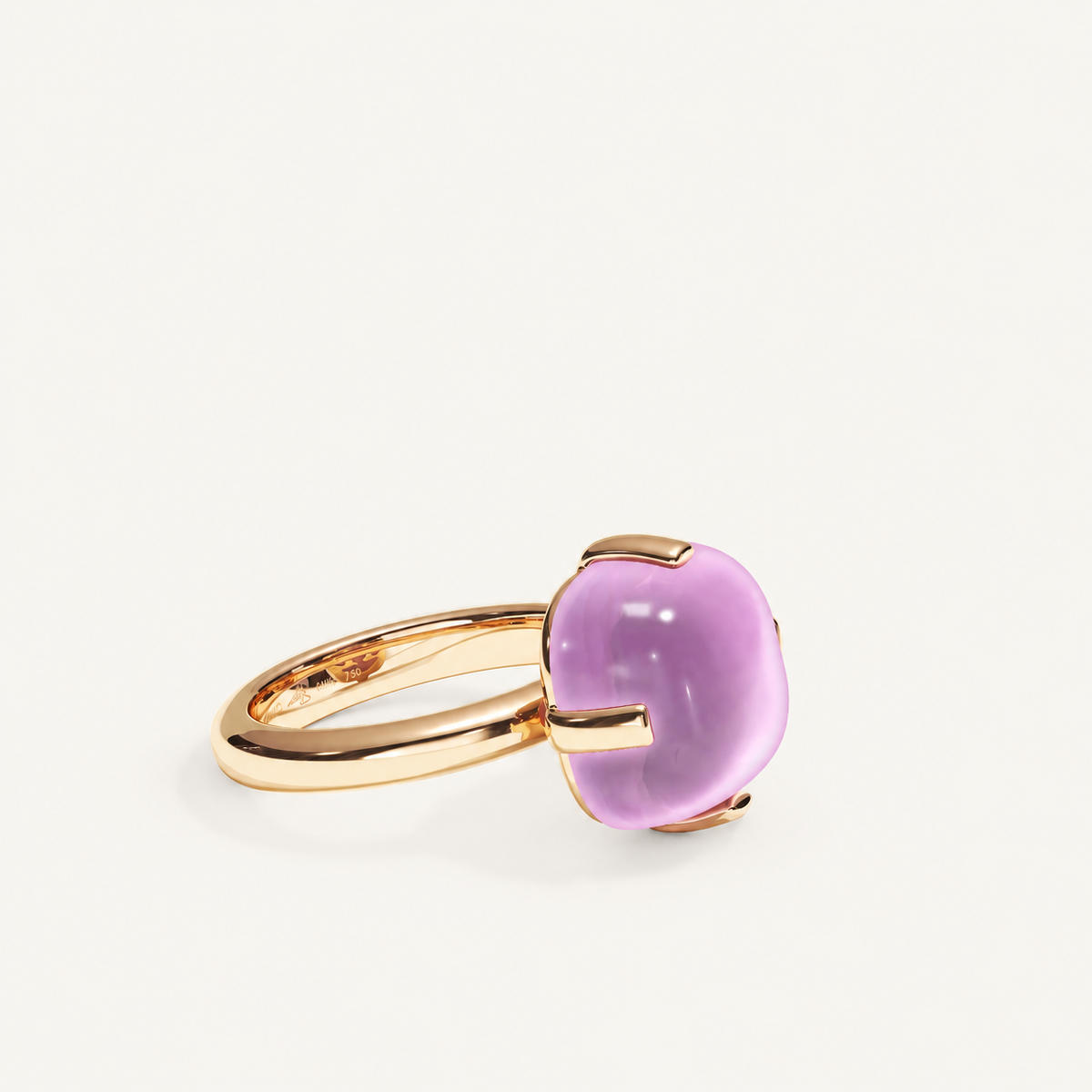 Cushion Petit Rose Quartz Ring