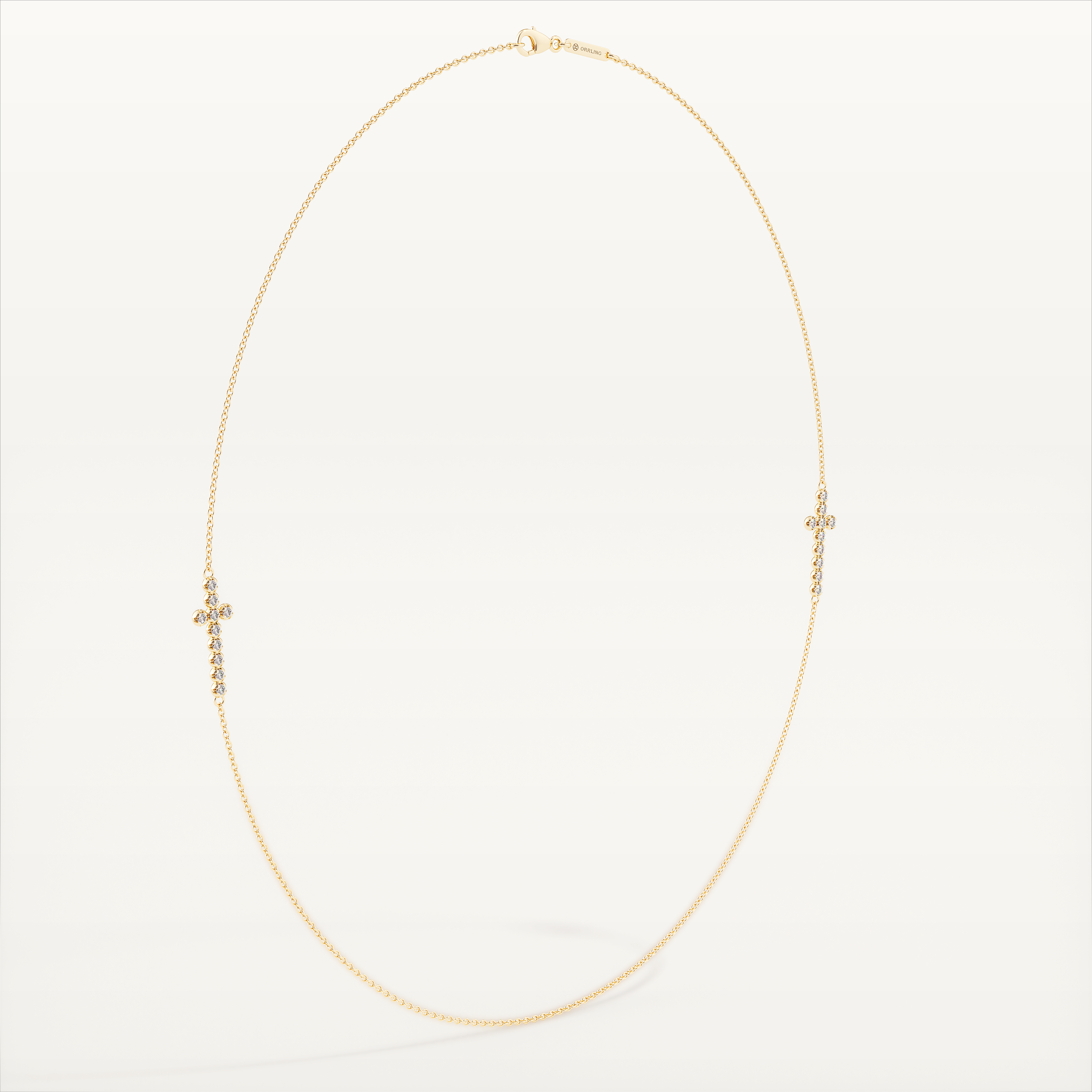La Croix Double Cross Necklace