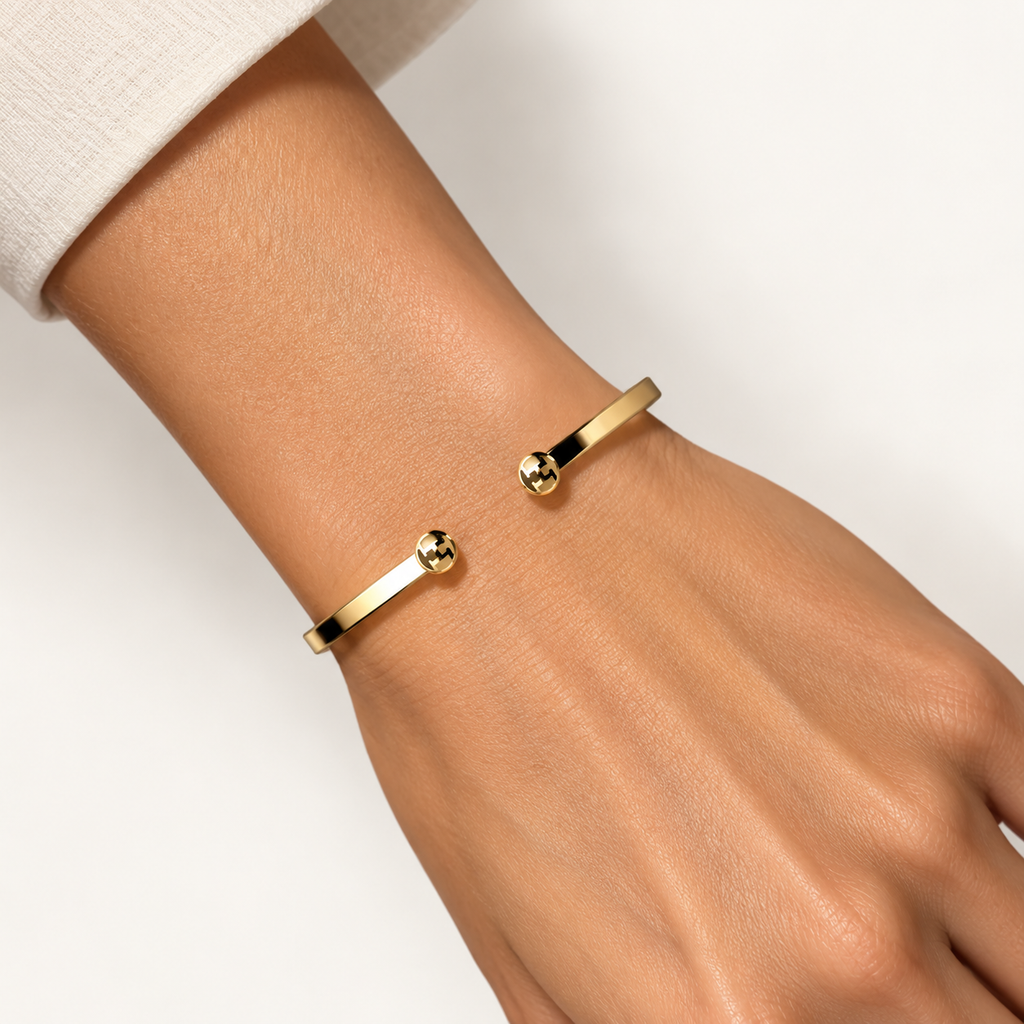 Open Monogram Frame Cuff