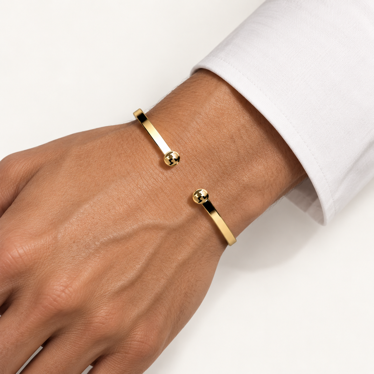 Open Monogram Frame Cuff