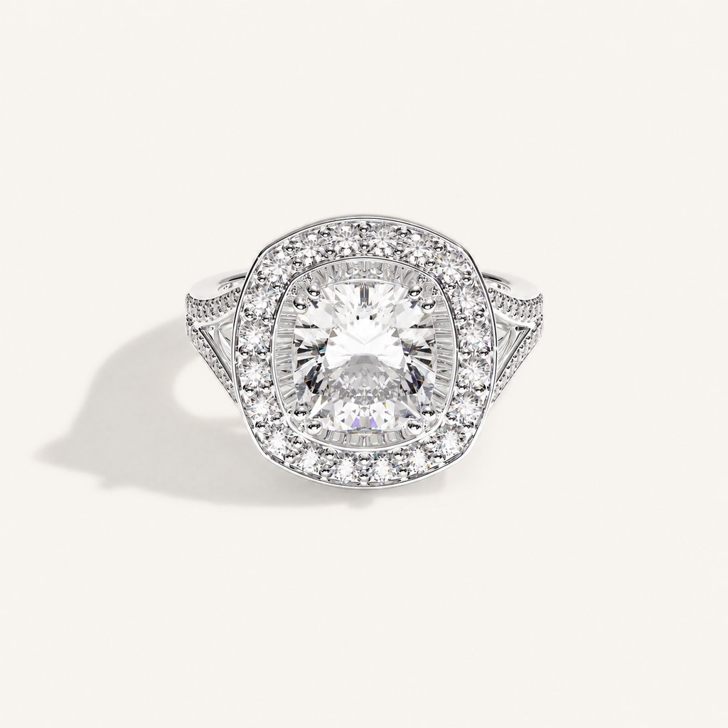 Cusion Halo Diamond Ring