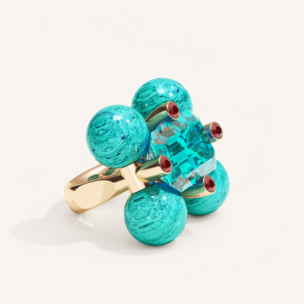 Barbelle Centerstone Ring