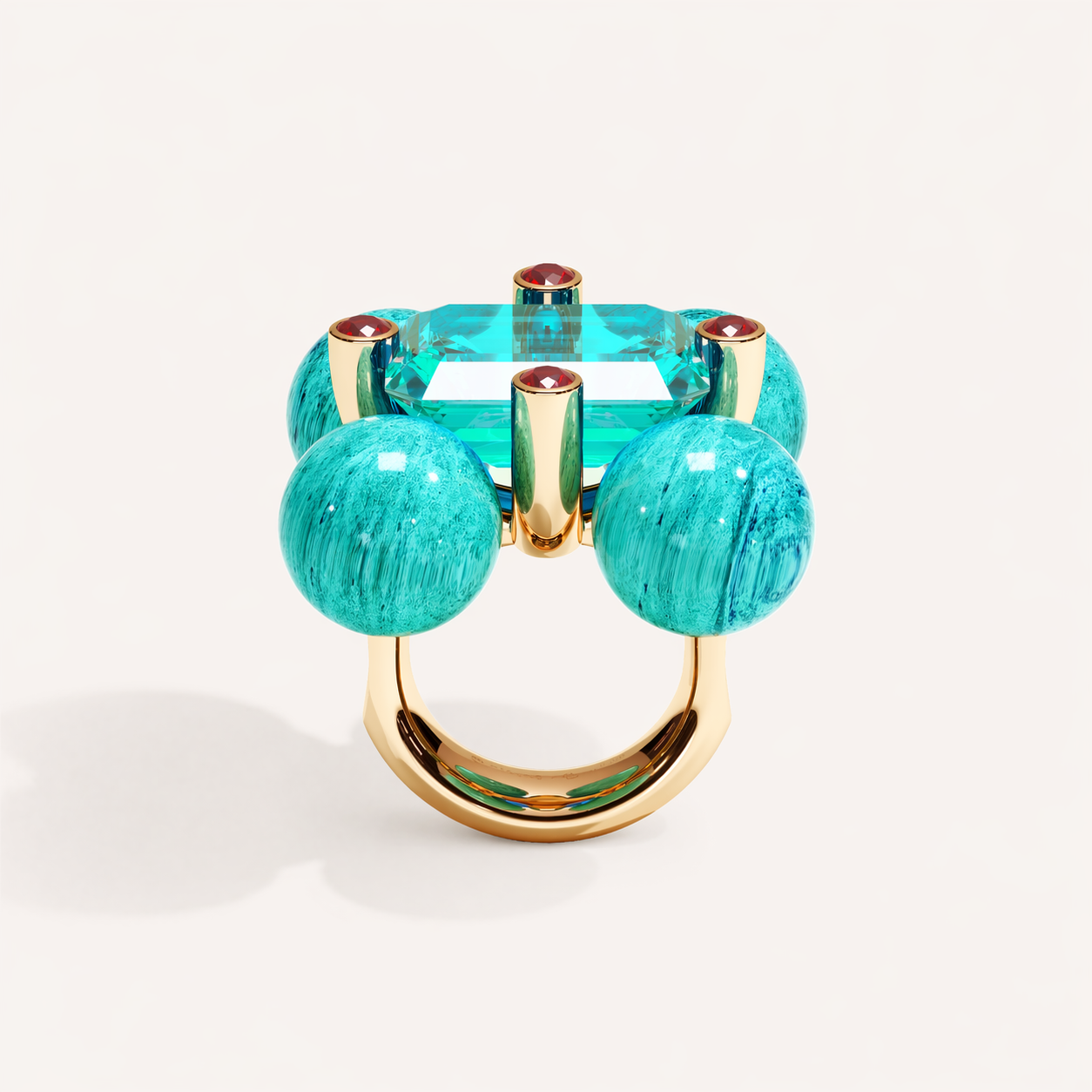 Barbelle Centerstone Ring