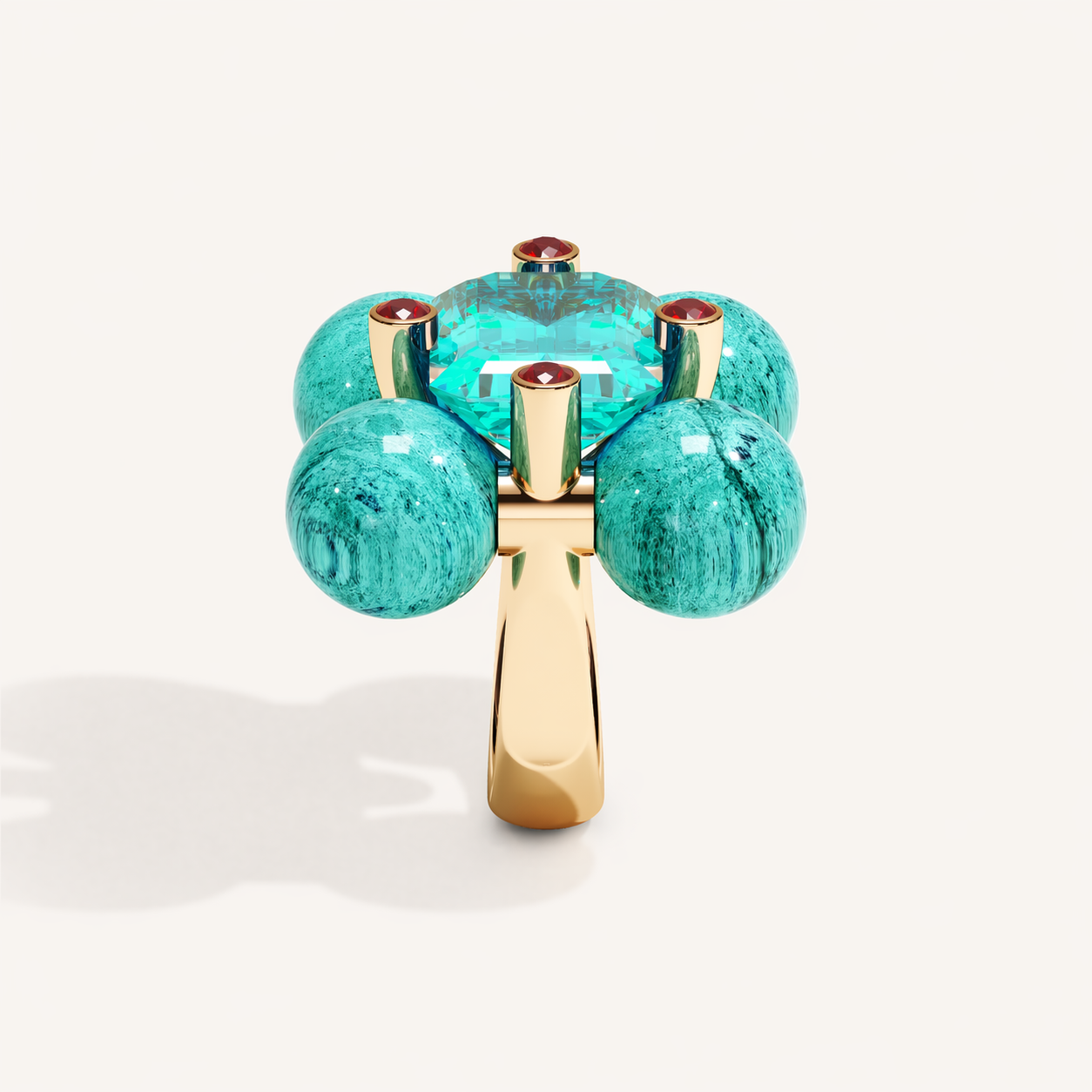 Barbelle Centerstone Ring