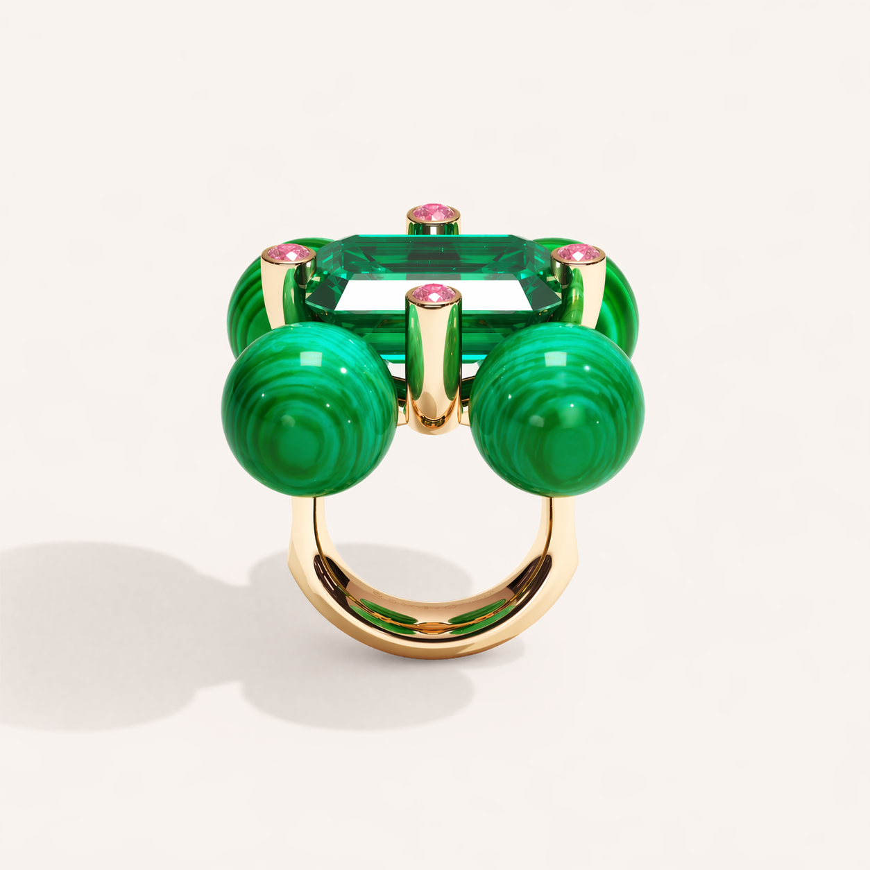 Barbelle Centerstone Ring Turmaline