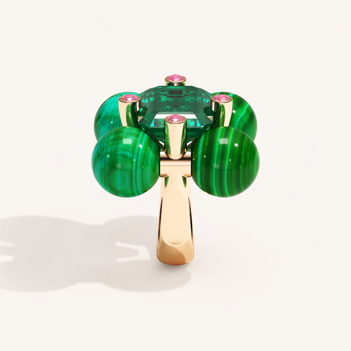 Barbelle Centerstone Ring Turmaline