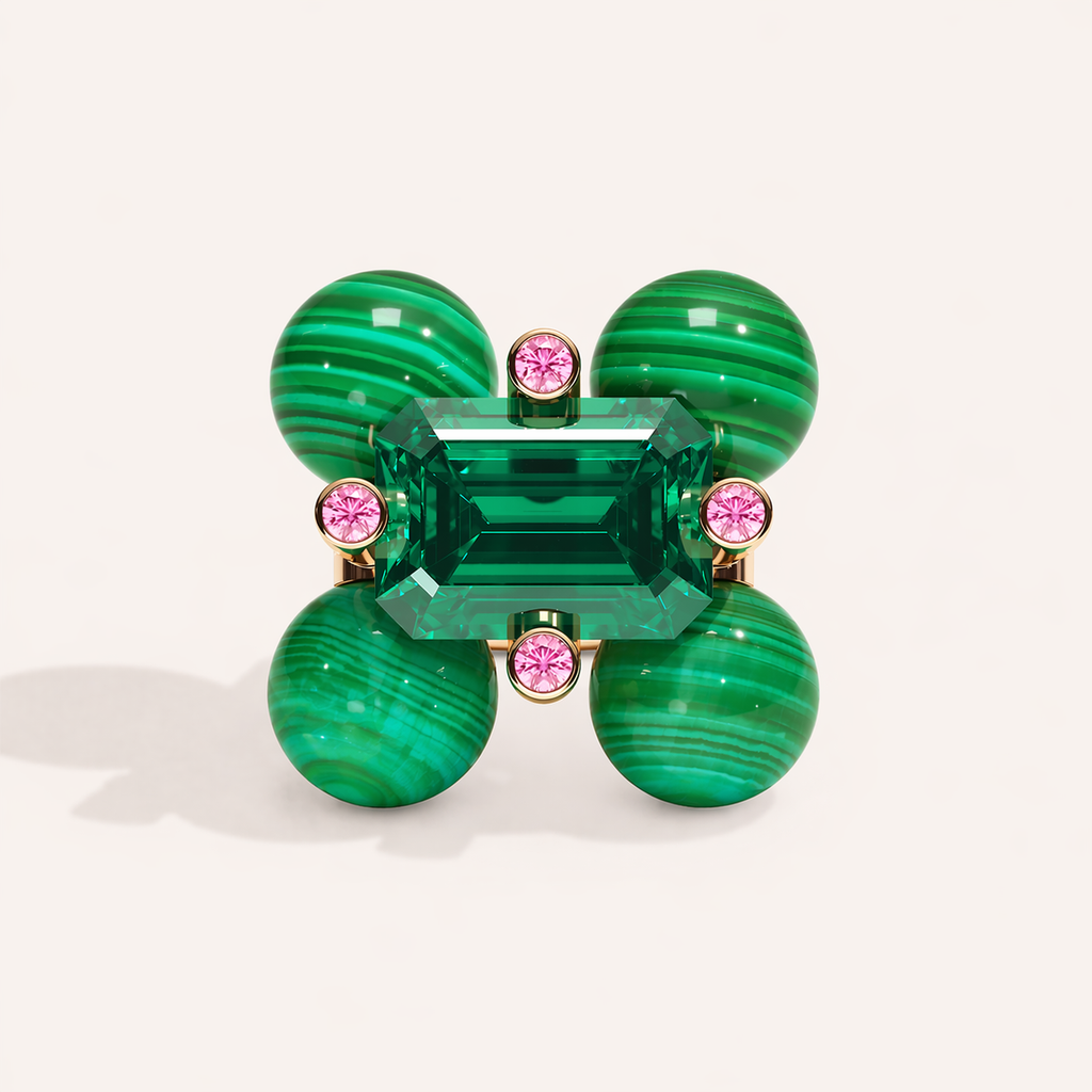 Barbelle Centerstone Ring Turmaline