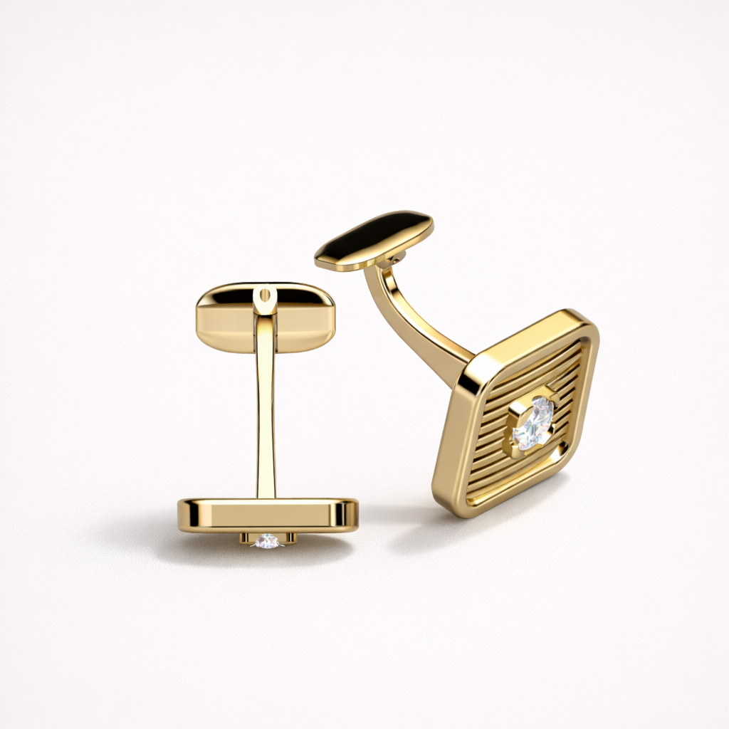 FRAME CUFFLINK DIAMOND