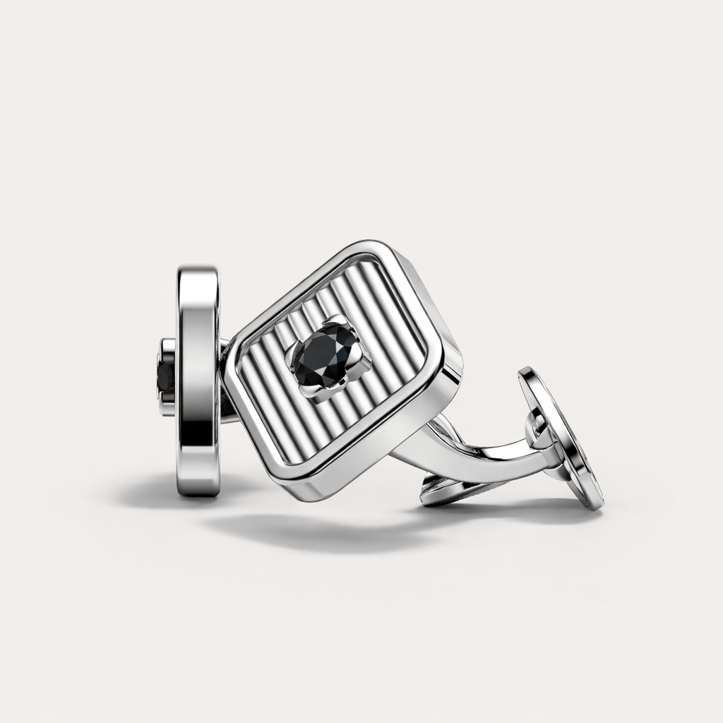 FRAME CUFFLINK BLK DIAMOND