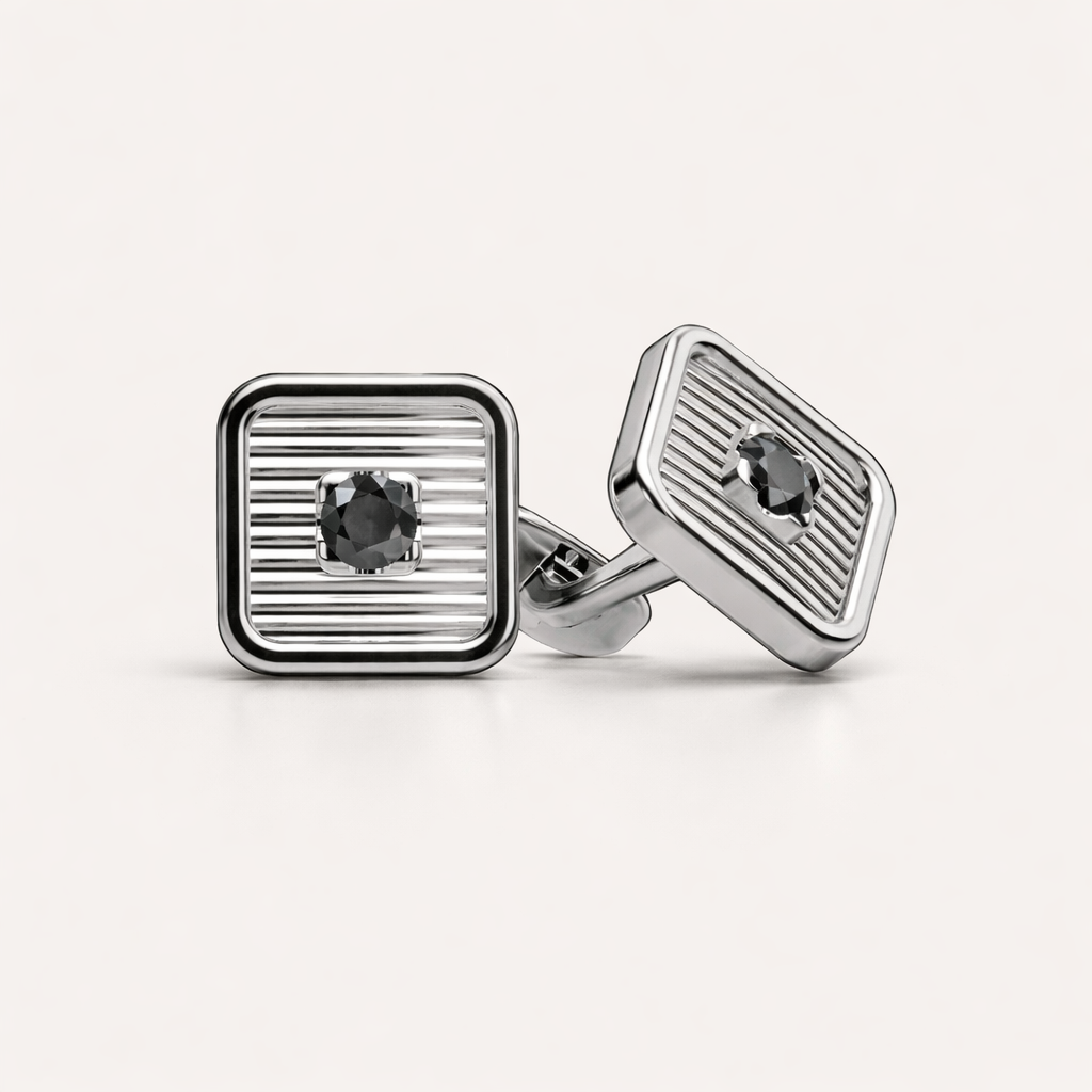 FRAME CUFFLINK BLK DIAMOND