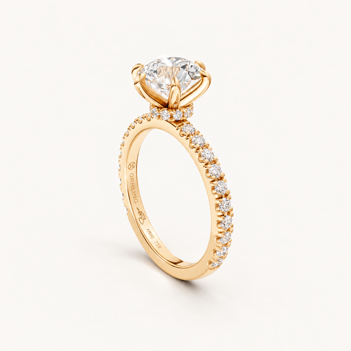 Serenne 18K rose gold, subtle Orrling engraving