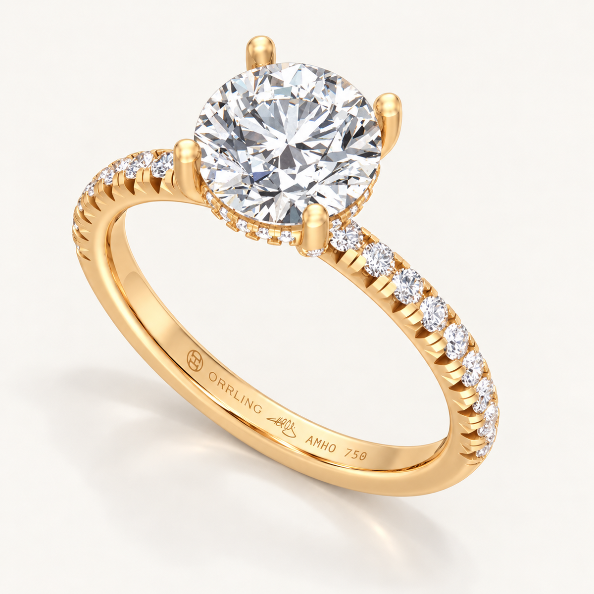 Lumerelle 18K rose gold, subtle Orrling engraving