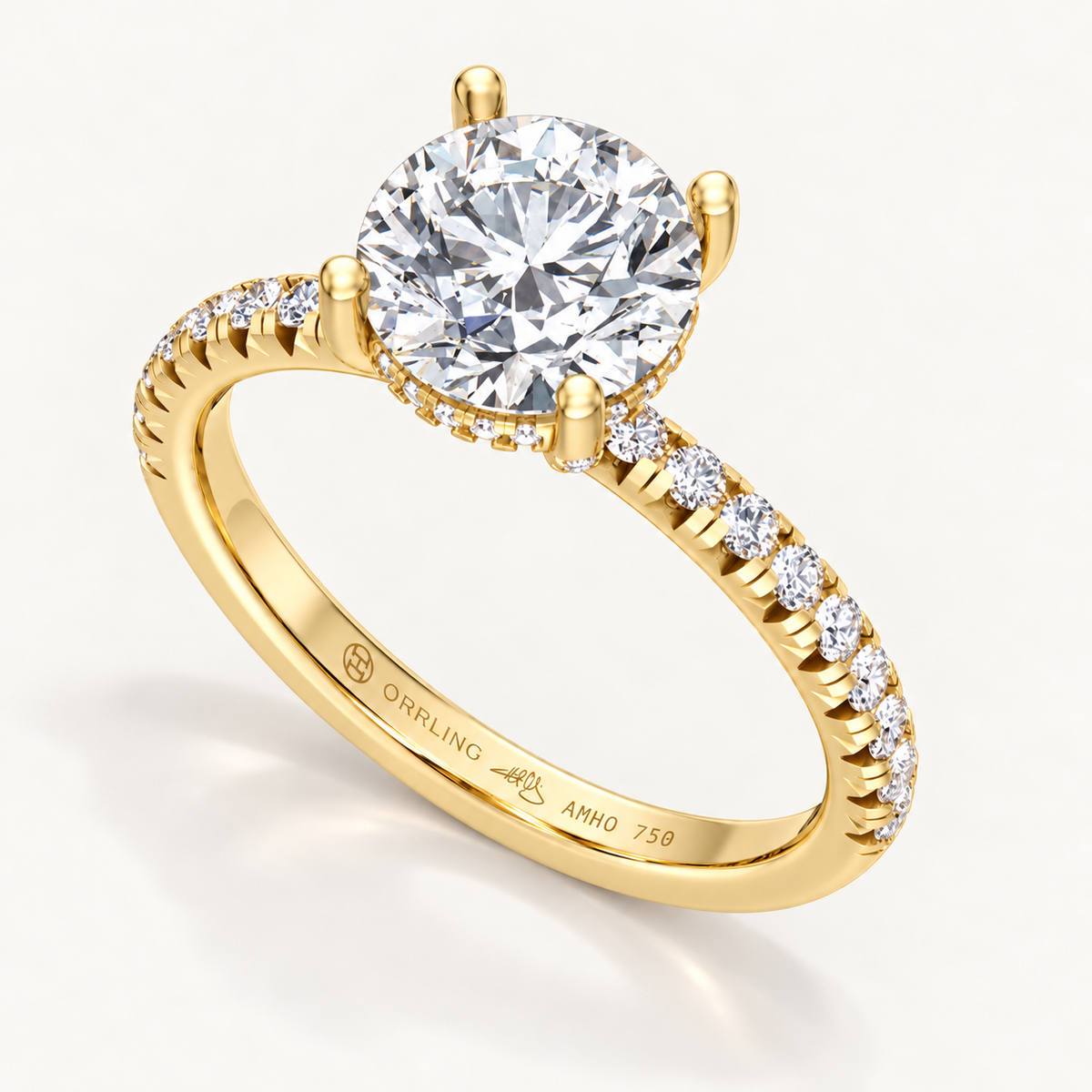 Lumerelle 18K yellow gold, subtle Orrling engraving
