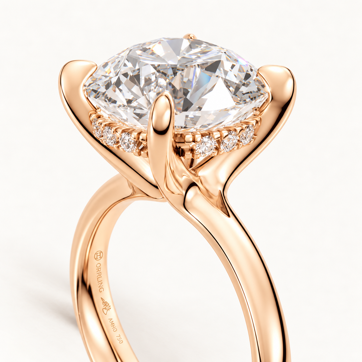 Velune 18K RG – detail of setting