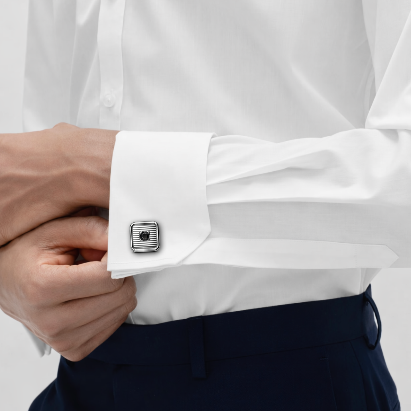 FRAME CUFFLINK BLK DIAMOND
