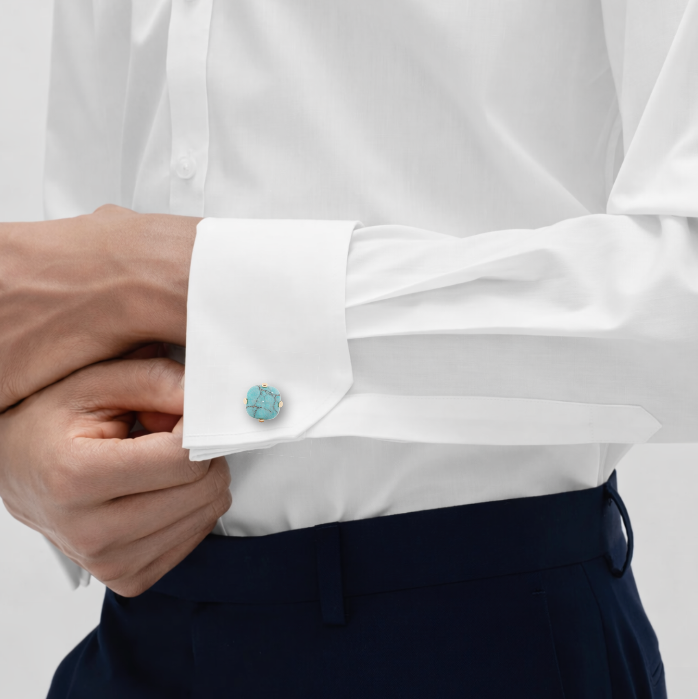 Turquoise Cusion Cufflink