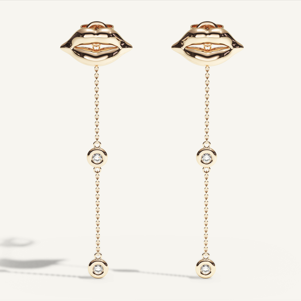 Vermilion studs diamond chain – retusch
