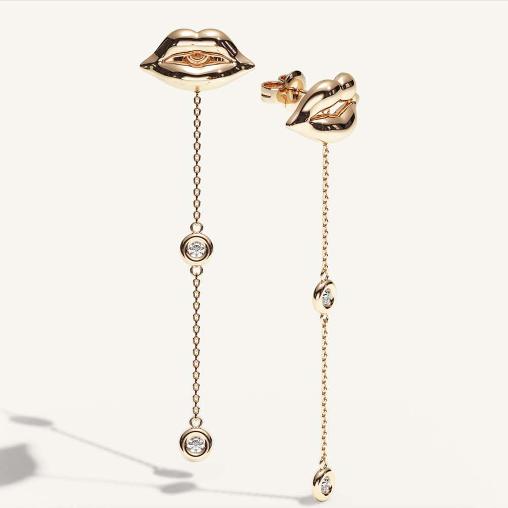 Vermilion studs diamond chain – retusch