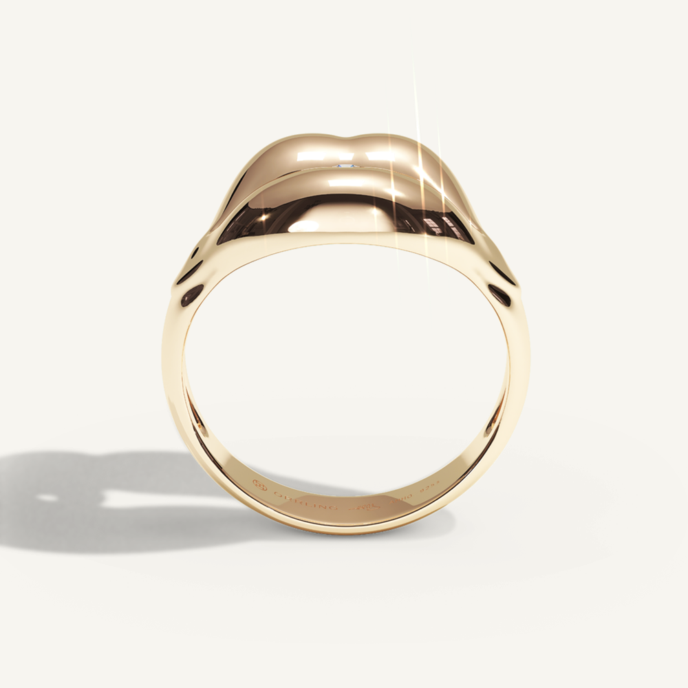 Vermilion zone diamond bite ring – retusch