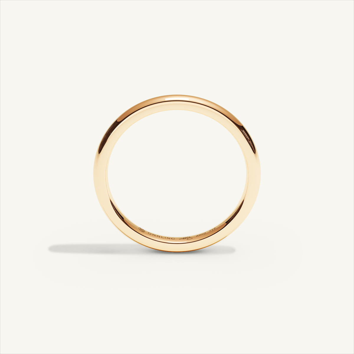 ARCADIA 2 mm — 18K rose gold plain wedding band, product view 2