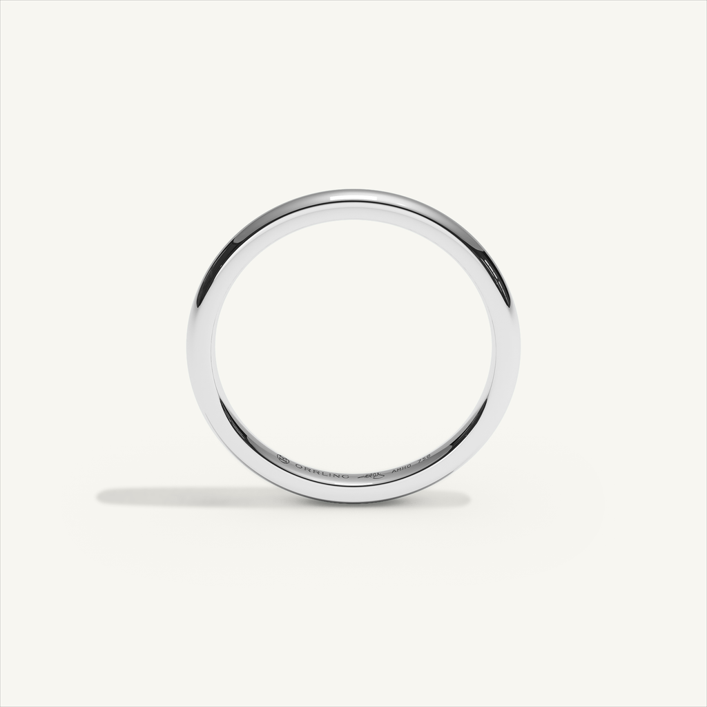 ARCADIA 2 mm — 18K white gold plain wedding band, product view 2