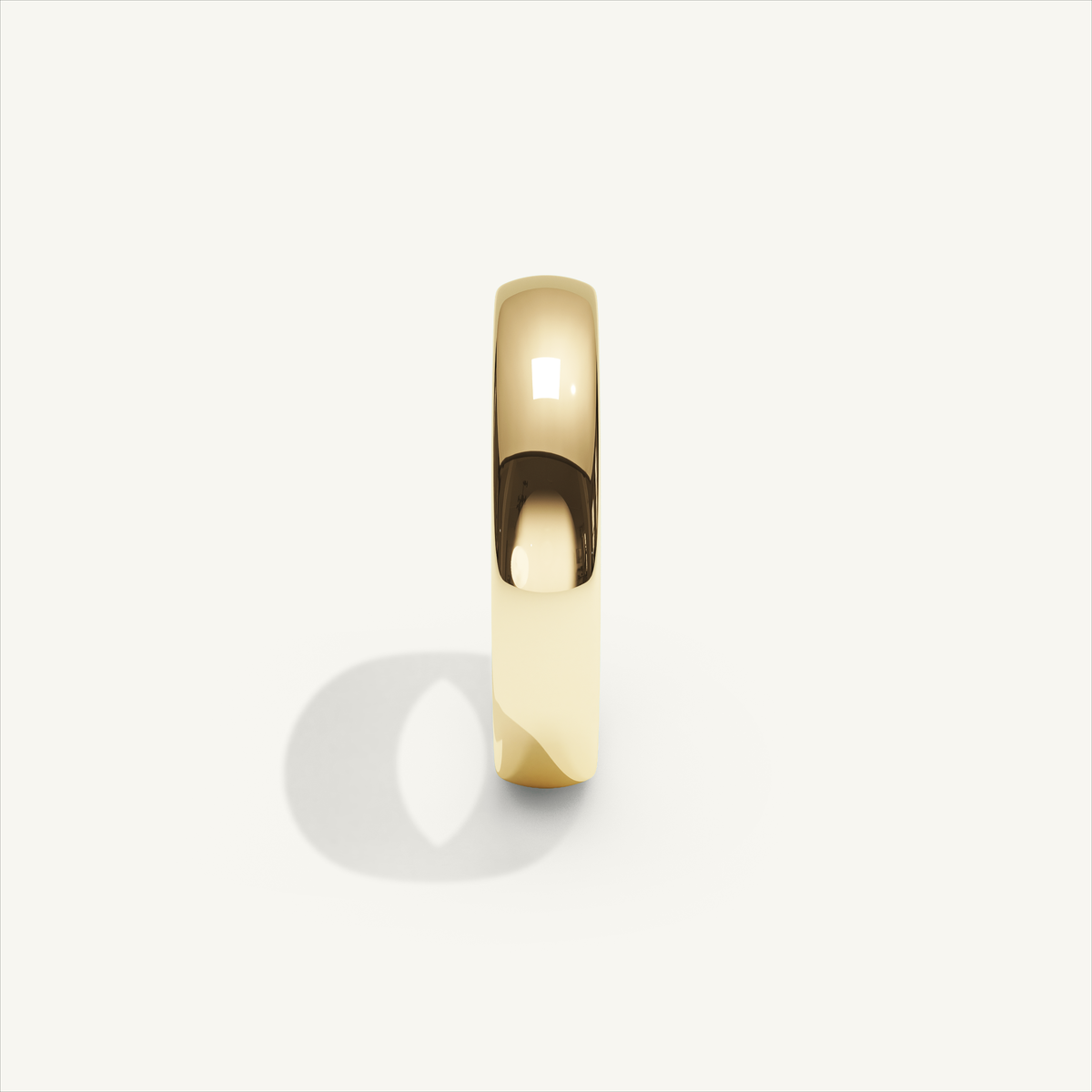 ARCADIA 4 mm — 18K yellow gold plain wedding band, product view 3