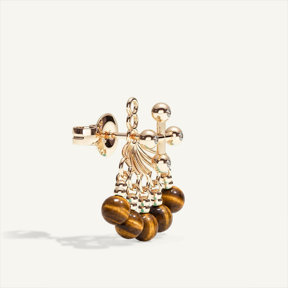 Barbelle Backdrop Ear Studs – Tiger Eye – view-2