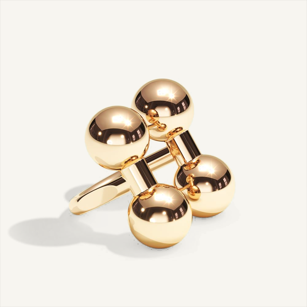 Barbelle Dou – rose gold – view 1