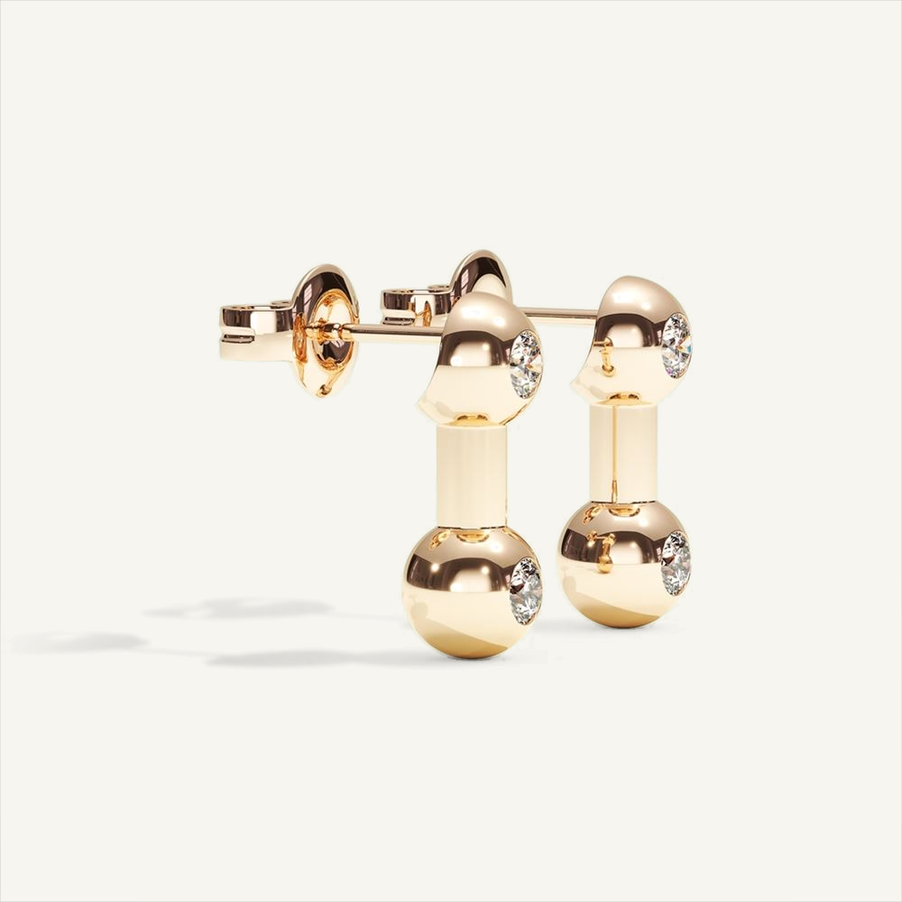Barbelle Ear Pendant – rose gold – view 1