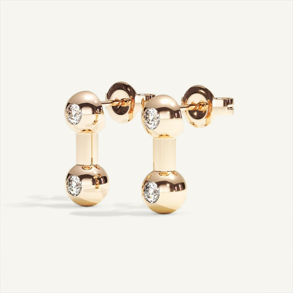 Barbelle Ear Pendant – rose gold – view 2