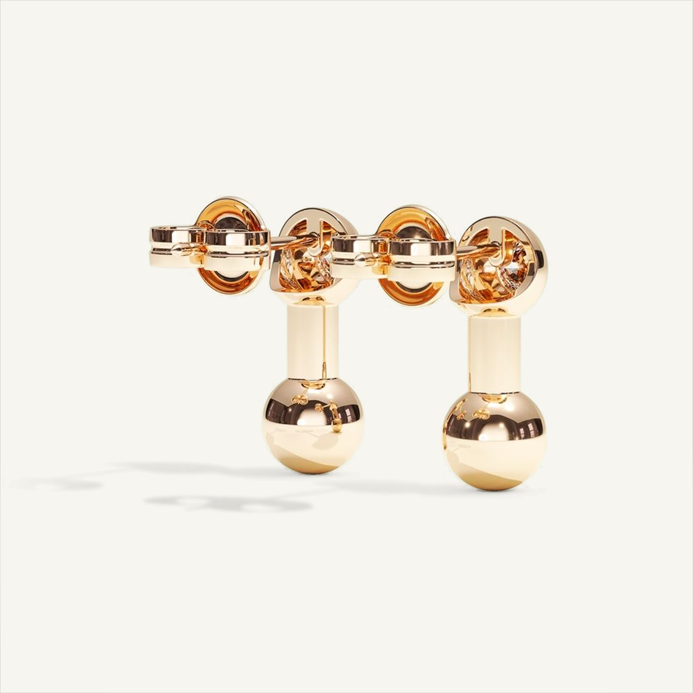 Barbelle Ear Pendant – rose gold – view 3