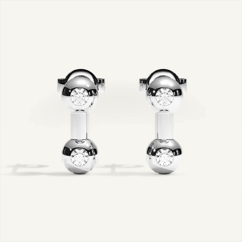 Barbelle Ear Pendant – white gold – view 0